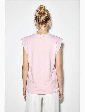 T-shirt de gola redonda com recorte lucci