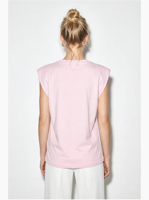T-shirt de gola redonda com recorte lucci - Kiabi