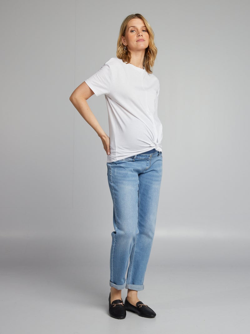 T-shirt de gola redonda de amamentação Branco - Kiabi