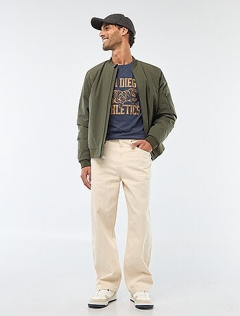 T-shirt de gola redonda e manga curta com estampado