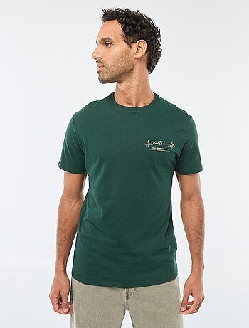 T-shirt de gola redonda e manga curta com estampado