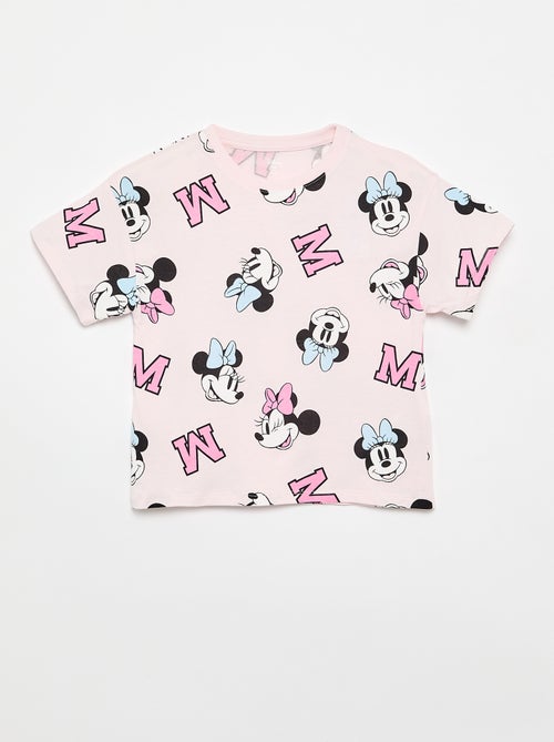 T-shirt de gola redonda e mangas curtas 'Minnie' 'Disney' - Kiabi