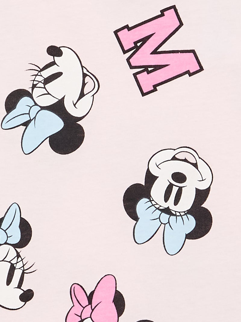 T-shirt de gola redonda e mangas curtas 'Minnie' 'Disney' Rosa - Kiabi