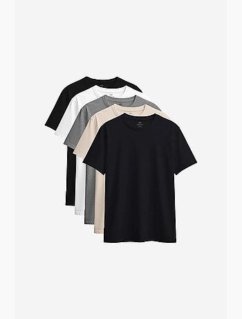 T-shirt de gola redonda em algodão e elastano para mulher tommy