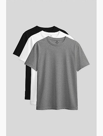 T-shirt de gola redonda em algodão e elastano para mulher tommy