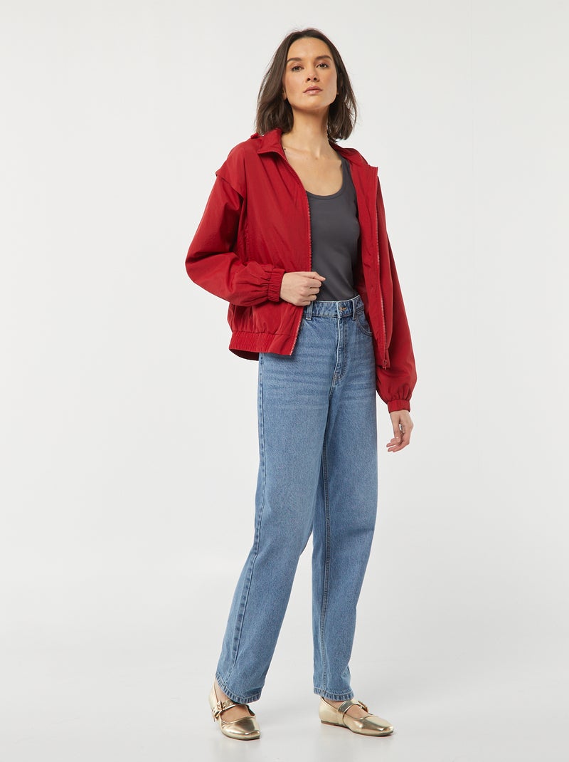 T-shirt de gola redonda larga AZUL - Kiabi