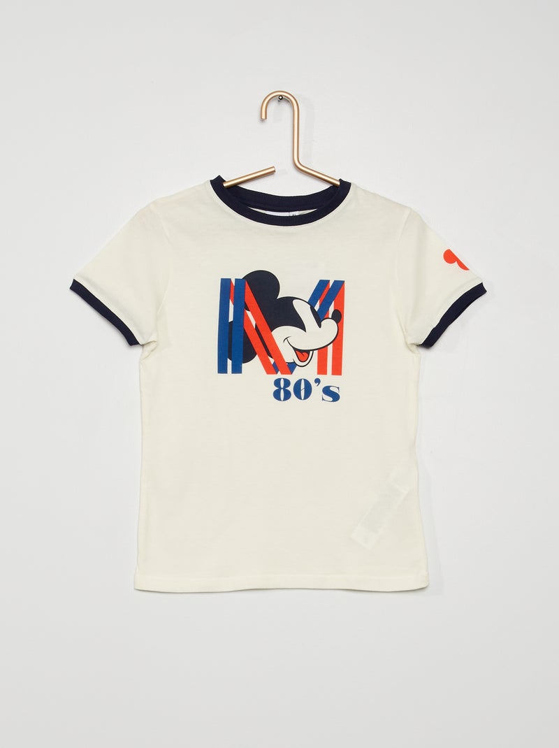 T-shirt de gola redonda 'Mickey' BRANCO - Kiabi