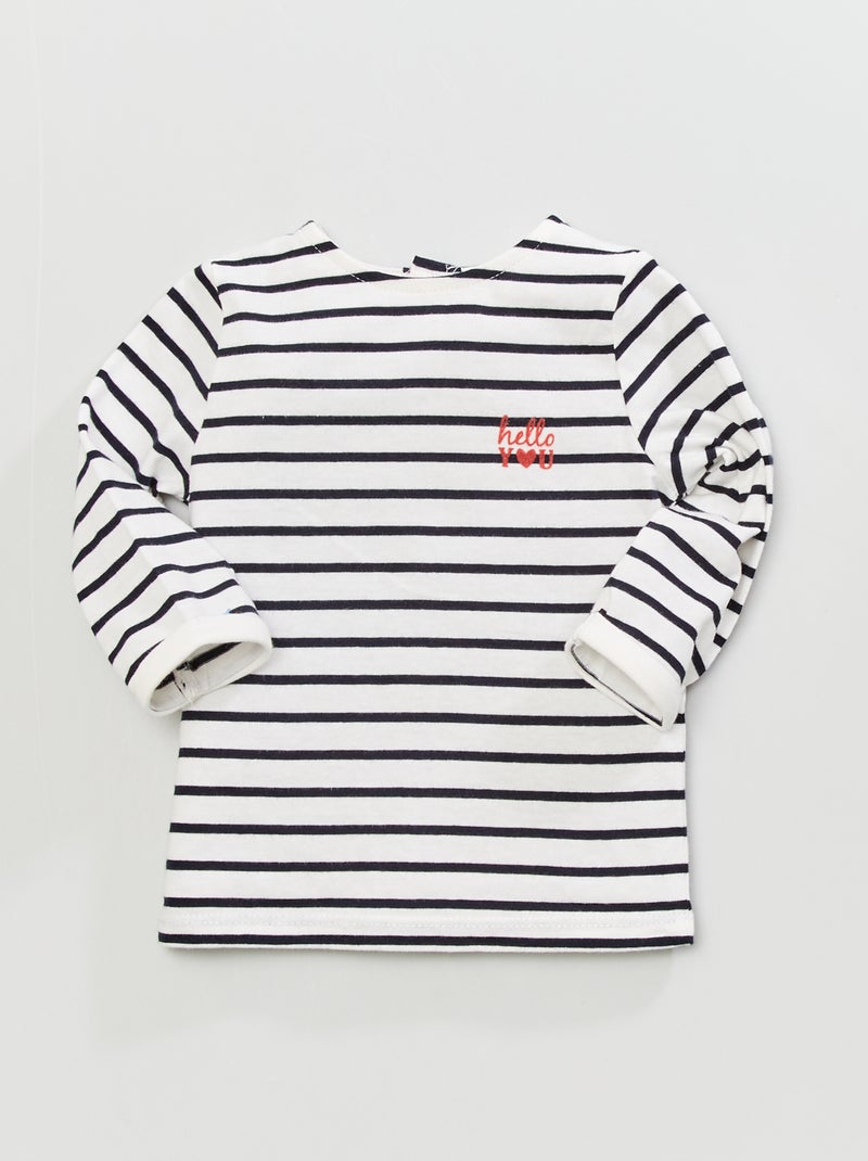 T-shirt de gola redonda ROXO - Kiabi