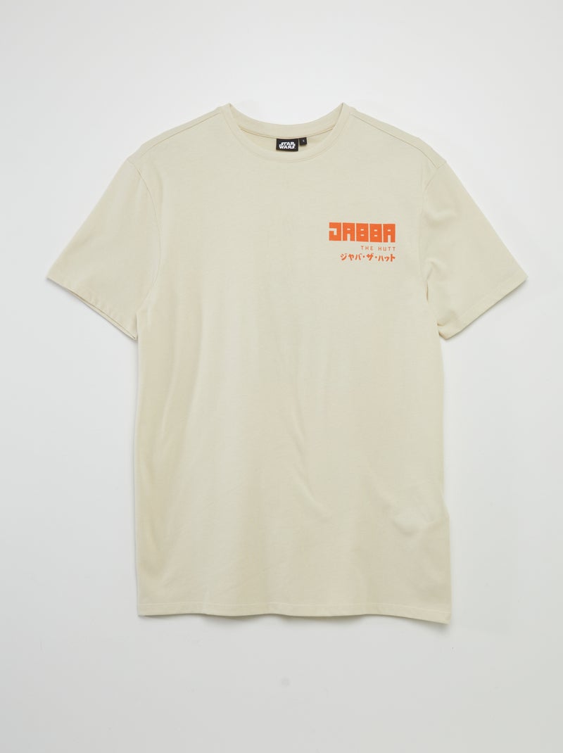 T-shirt de gola redonda 'Star Wars' em jersey BRANCO - Kiabi