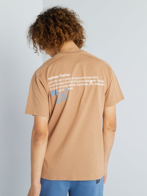 T-shirt de gola redonda 'Streetwear' - Kiabi