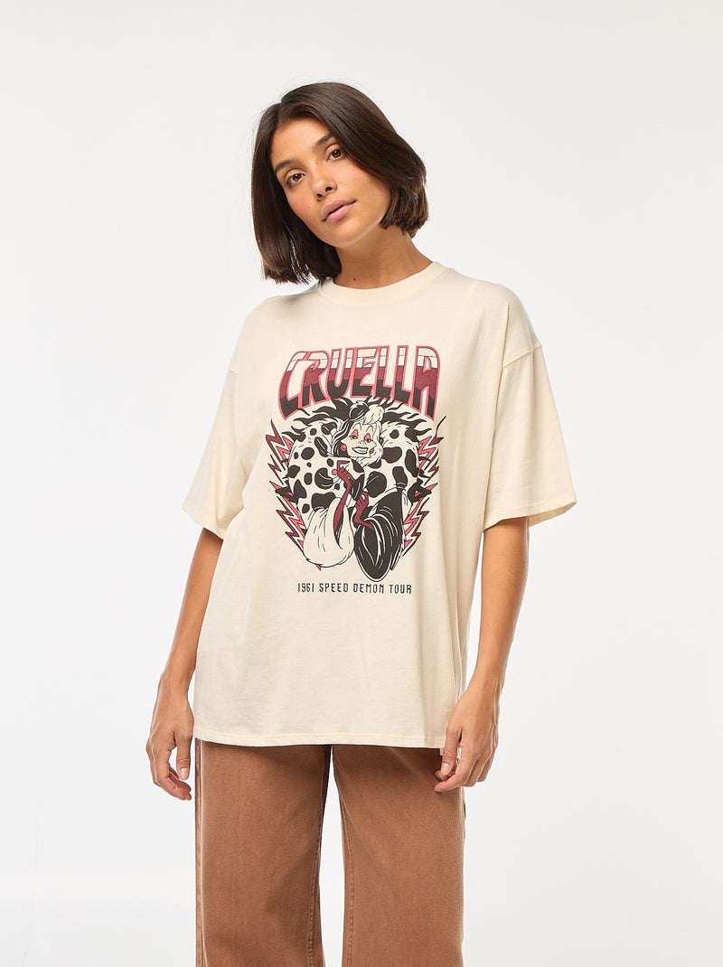 T-shirt de gola redonda 'Vilões' da 'Disney' Branco - Kiabi