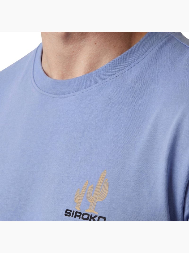 T-shirt de gravel de algodão manga curta homem Azul - Kiabi