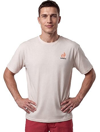 T-shirt de gravel de algodão manga curta homem
