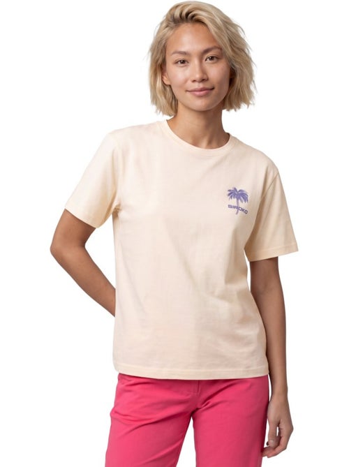 T-shirt de gravel de algodão manga curta mulher - Kiabi