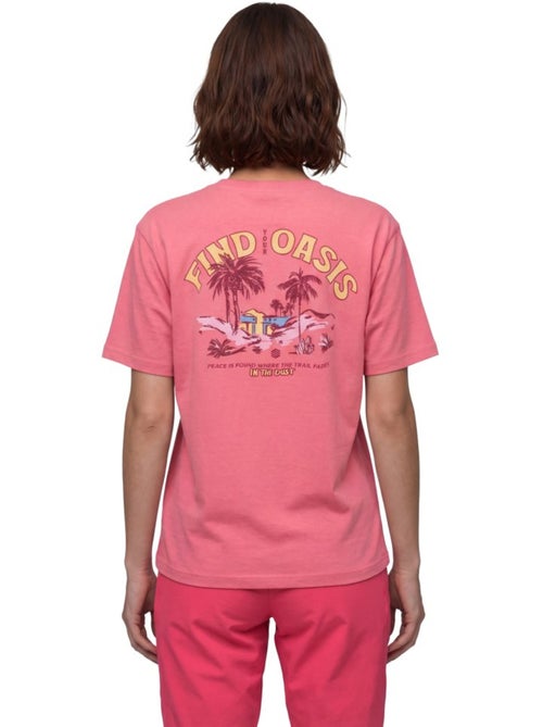 T-shirt de gravel de algodão manga curta mulher - Kiabi