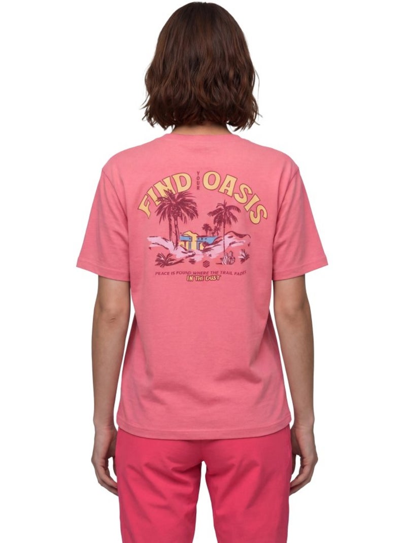 T-shirt de gravel de algodão manga curta mulher Vermelho - Kiabi
