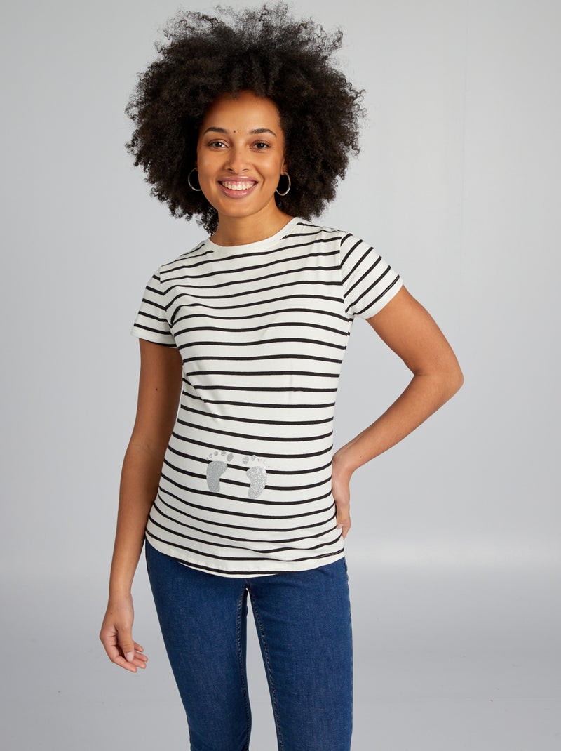 T-shirt de grávida BRANCO - Kiabi
