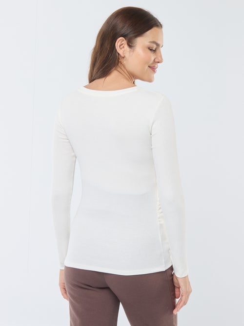 T-shirt de grávida canelada - Kiabi