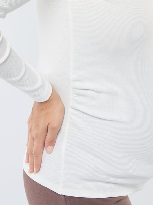 T-shirt de grávida canelada - Kiabi