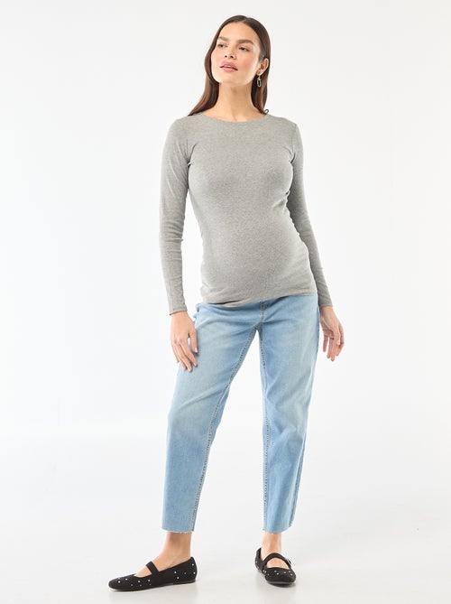 T-shirt de grávida canelada - Kiabi