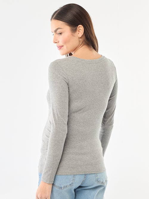 T-shirt de grávida canelada - Kiabi