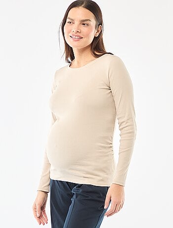 T-shirt de grávida canelada