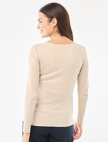 T-shirt de grávida canelada