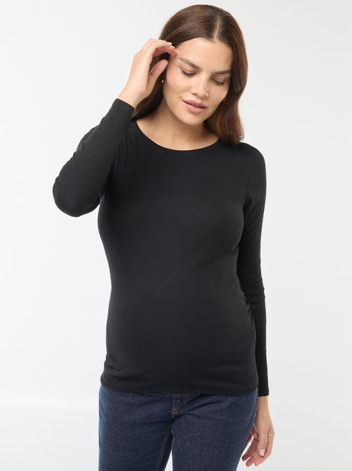 T-shirt de grávida canelada - Kiabi