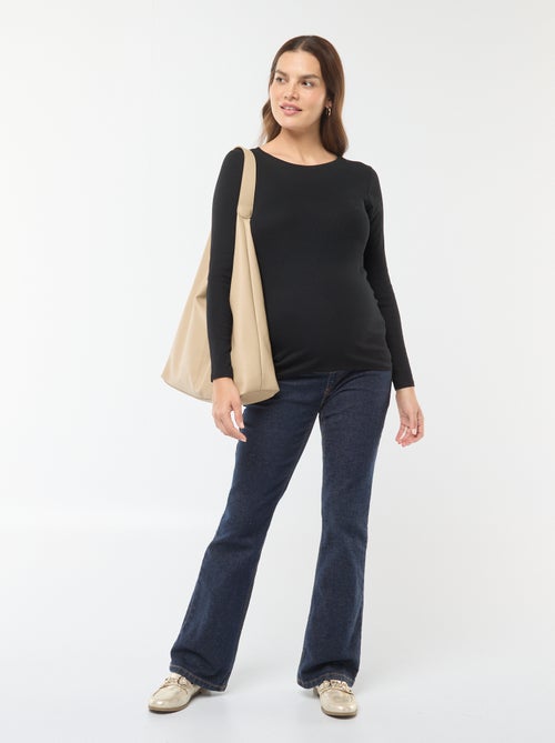 T-shirt de grávida canelada - Kiabi