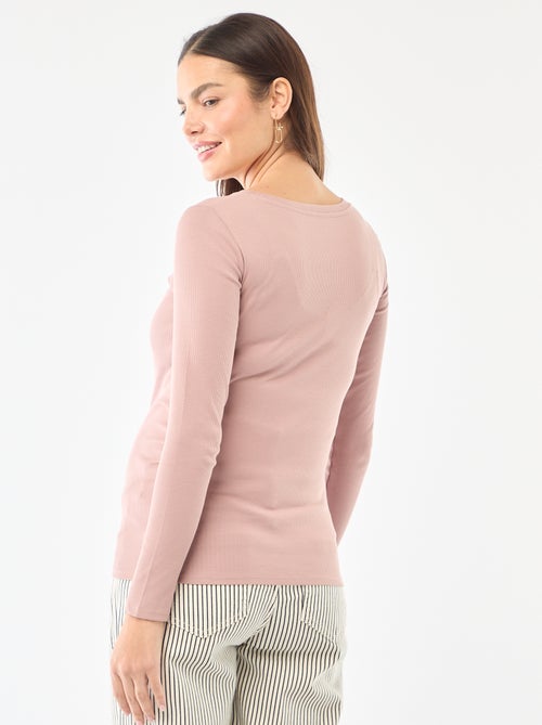 T-shirt de grávida canelada - Kiabi