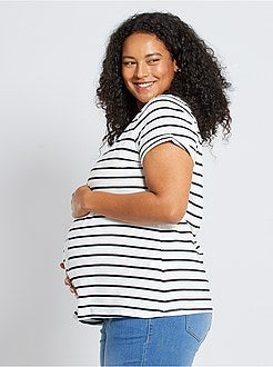 T-shirt de grávida de conceção ecológica - Kiabi