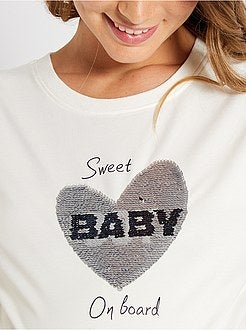 T-shirt de grávida de conceção ecológica - Kiabi