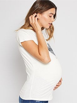T-shirt de grávida de conceção ecológica - Kiabi