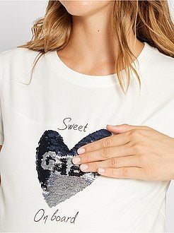 T-shirt de grávida de conceção ecológica - Kiabi