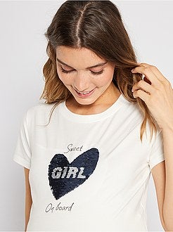 T-shirt de grávida de conceção ecológica - Kiabi