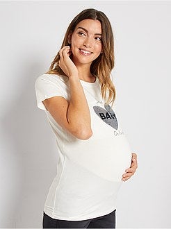 T-shirt de grávida de conceção ecológica - Kiabi