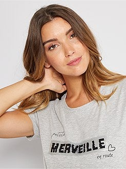 T-shirt de grávida de conceção ecológica - Kiabi