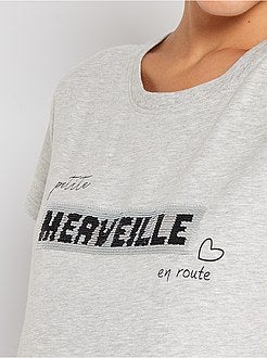 T-shirt de grávida de conceção ecológica - Kiabi