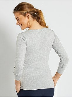 T-shirt de grávida de conceção ecológica - Kiabi