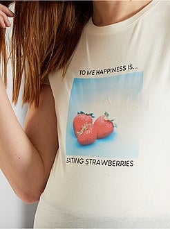 T-shirt de grávida de conceção ecológica - Kiabi