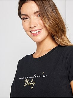 T-shirt de grávida de conceção ecológica - Kiabi