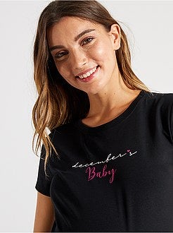 T-shirt de grávida de conceção ecológica - Kiabi