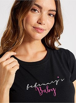 T-shirt de grávida de conceção ecológica - Kiabi