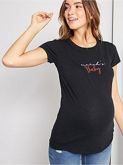 T-shirt de grávida de conceção ecológica - Kiabi