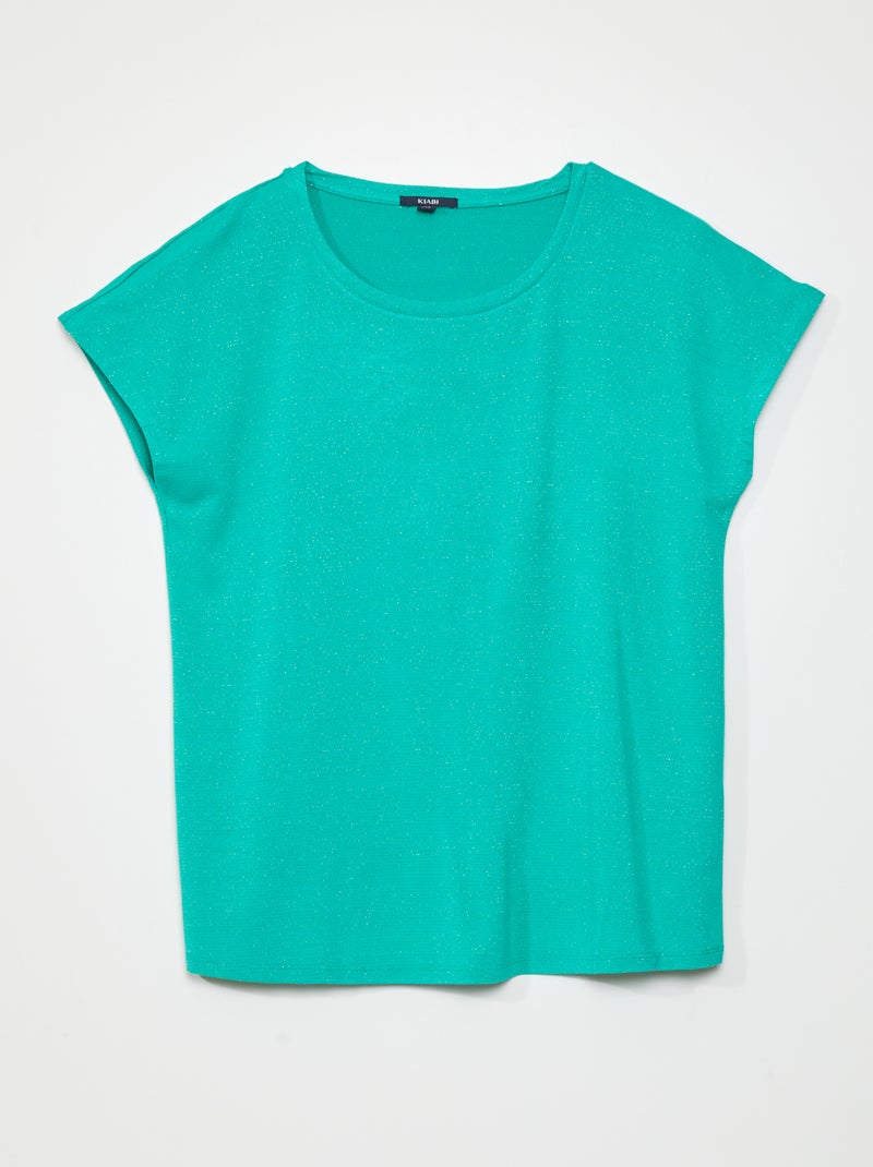 T-shirt de grávida de manga curta com riscas finas Verde - Kiabi