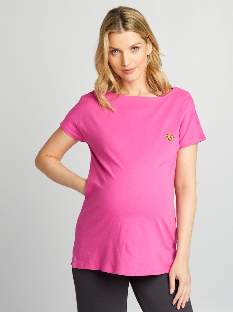 T-shirt de grávida e de amamentação ROSA - Kiabi