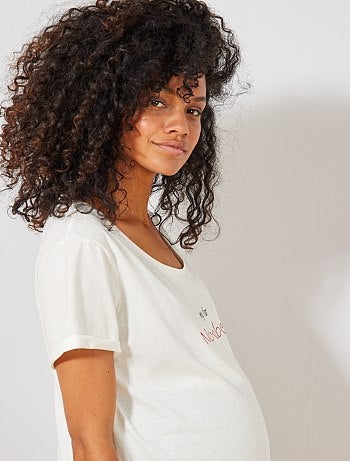 Futura mamã - T-shirt de grávida em algodão biológico - Kiabi