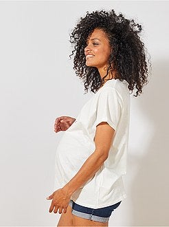 T-shirt de grávida em algodão biológico - Kiabi