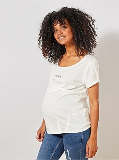 T-shirt de grávida em algodão biológico - Kiabi