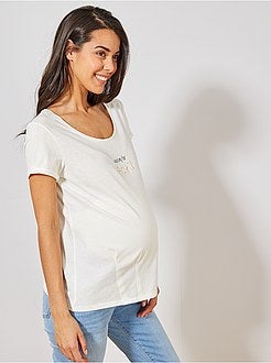 T-shirt de grávida em algodão biológico - Kiabi